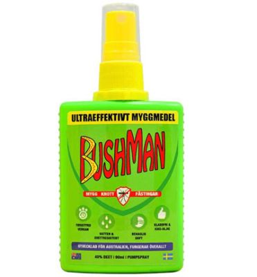 Bushman myggespray Lovlig i Danmark 40% DEET 90 ml