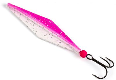 Trout Kite Gennemløber Pink Hvid med sølv glitter
