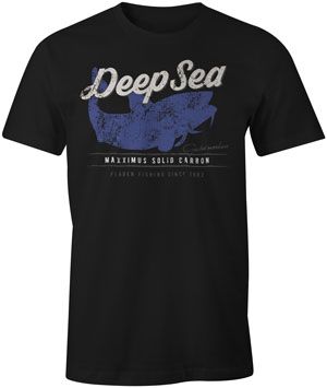 T-shirt Sort Retro Deep Sea Cod Torsk